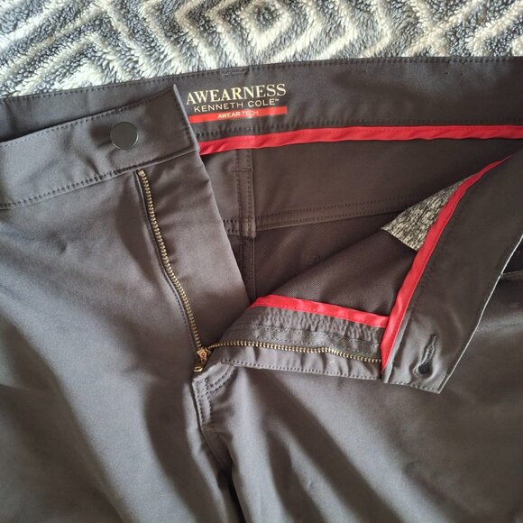 Kenneth Cole Awearness Men's Slim Fit Trousers in Black - Size 40x34 - Picture 2 of 5